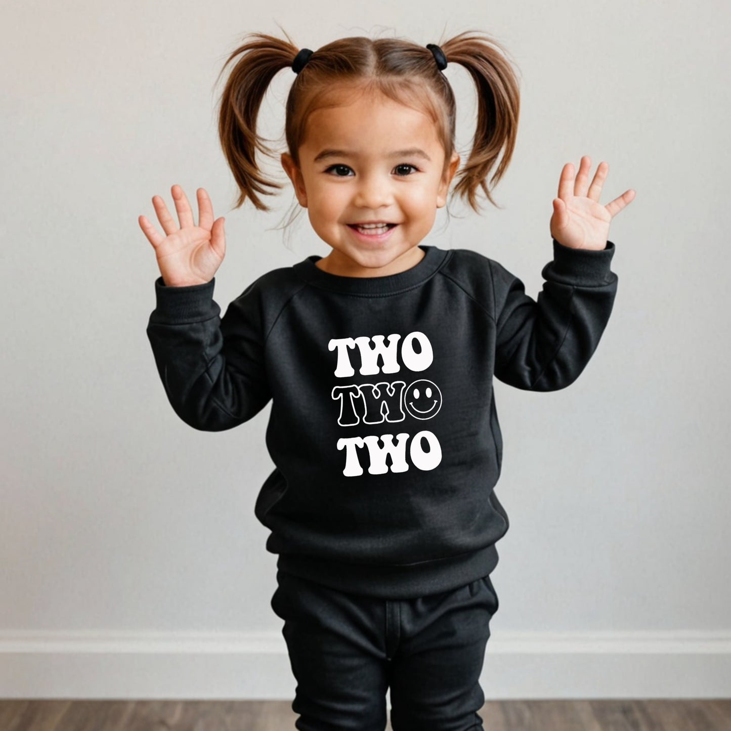 Two happy. Second birthday- Organic cotton toddler sweatshirt - Summit and Nest