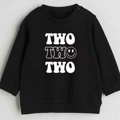 Two happy. Second birthday- Organic cotton toddler sweatshirt - Summit and Nest