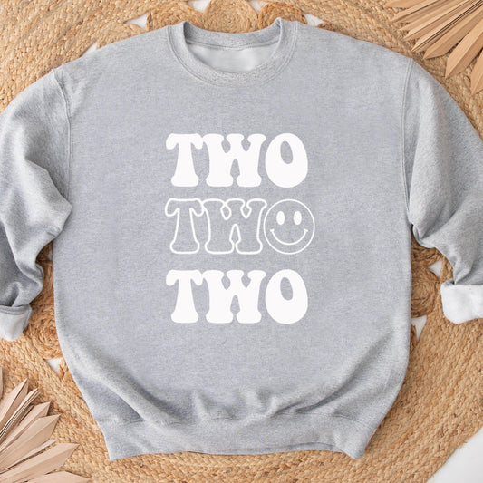 Two happy. Second birthday- Organic cotton toddler sweatshirt - Summit and Nest