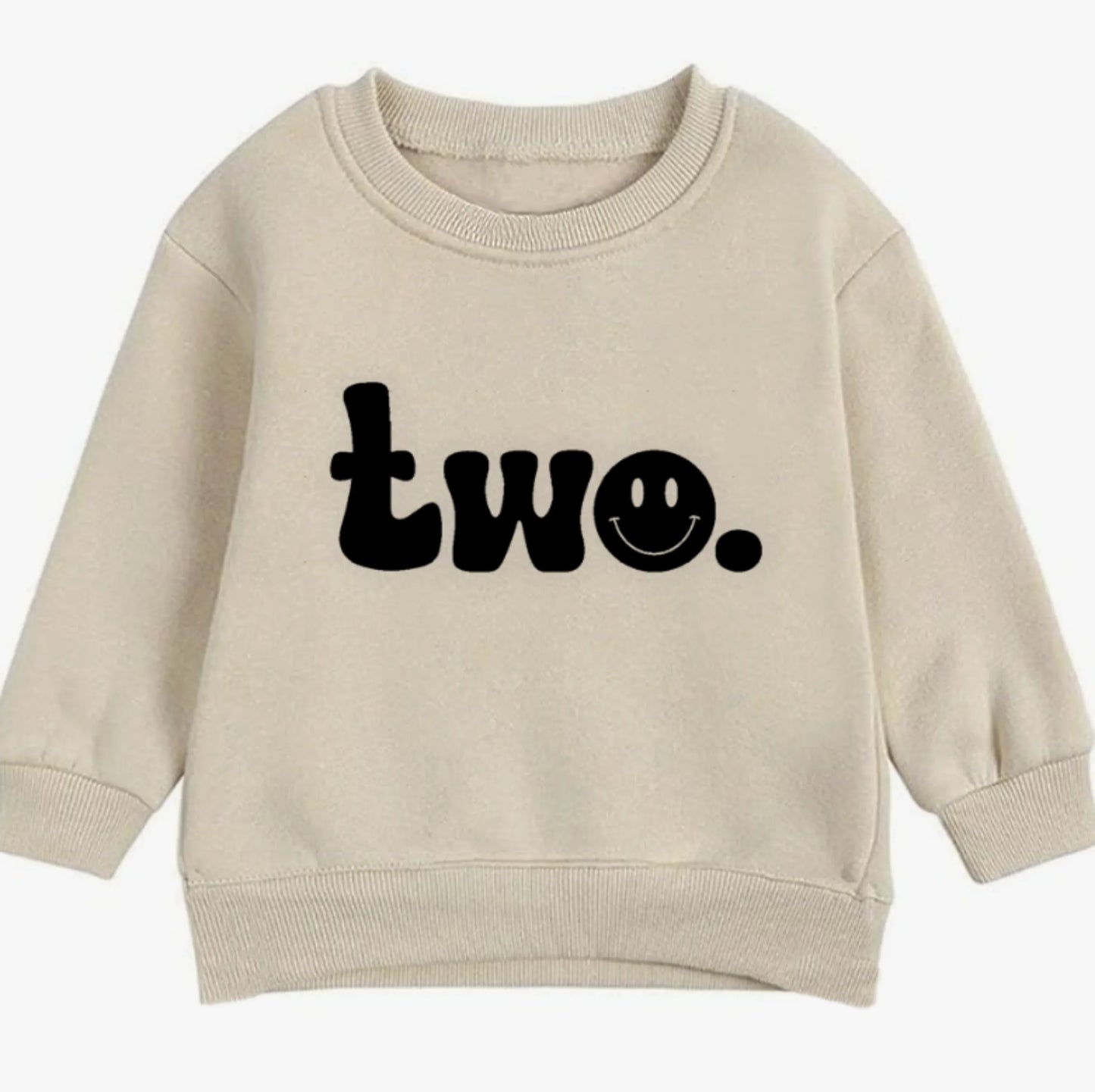 Two. Second birthday- Organic cotton toddler sweatshirt - Summit and Nest