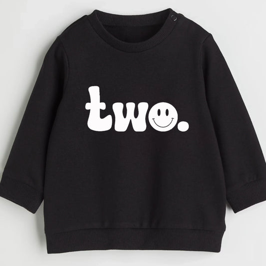 Two. Second birthday- Organic cotton toddler sweatshirt - Summit and Nest