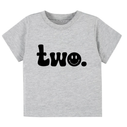 Two. Second birthday- Children's tee - Summit and Nest