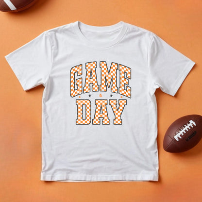 Vintage game day- Orange and white- Children's shirt and infant bodysuit - Summit and Nest