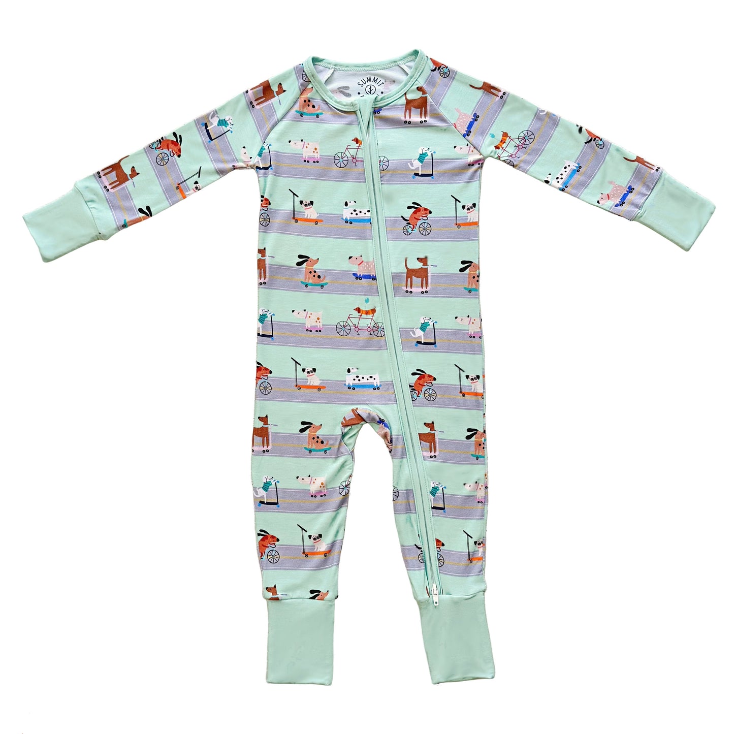 Waggin' Wheels- Bamboo convertible footie- Zippy pajamas - Summit and Nest