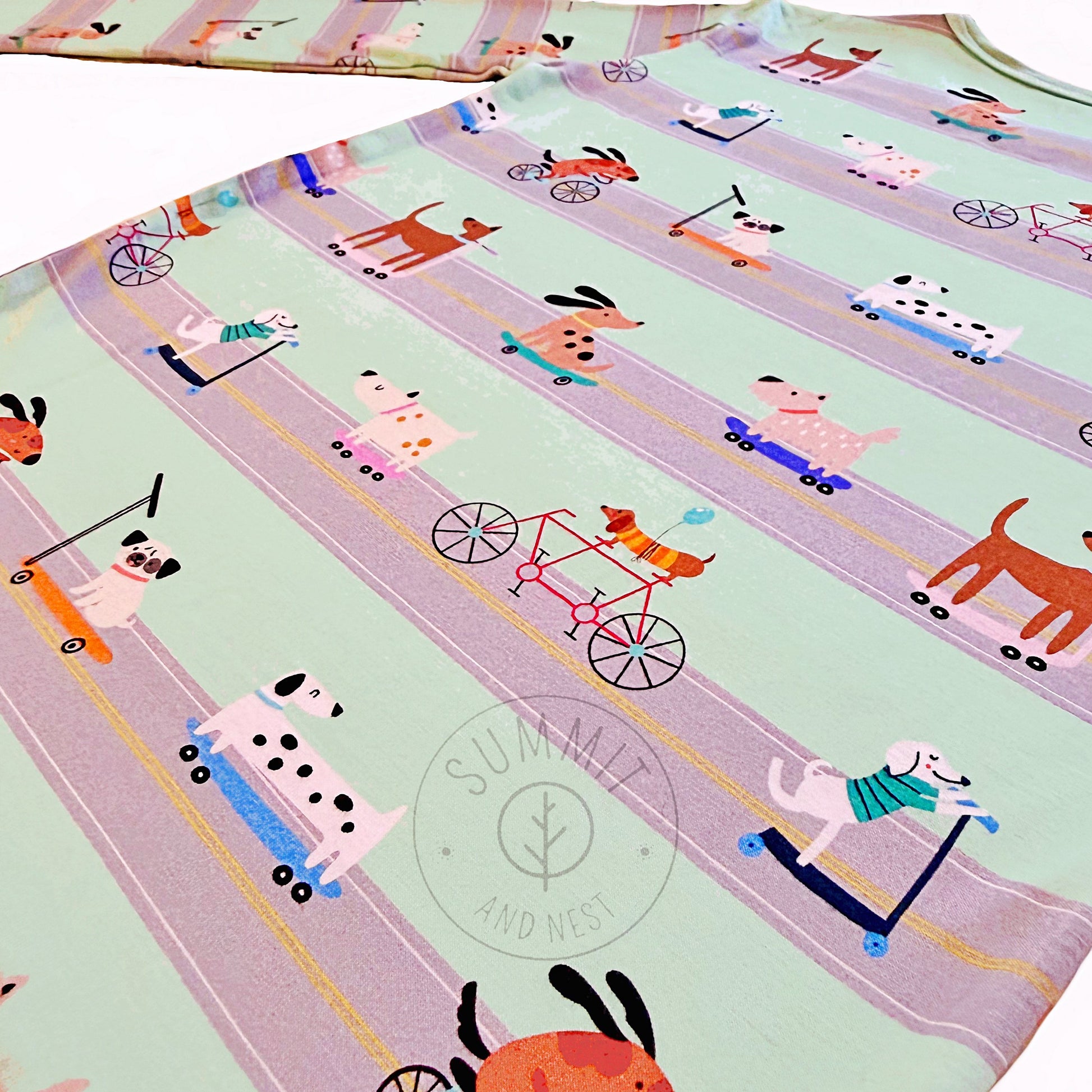 Waggin' Wheels- Bamboo two piece pajama set- Toddler and big kid - Summit and Nest