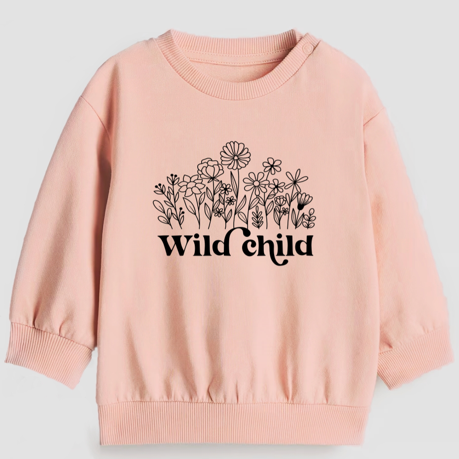 Wild child- Organic cotton infant and toddler sweatshirt - Summit and Nest