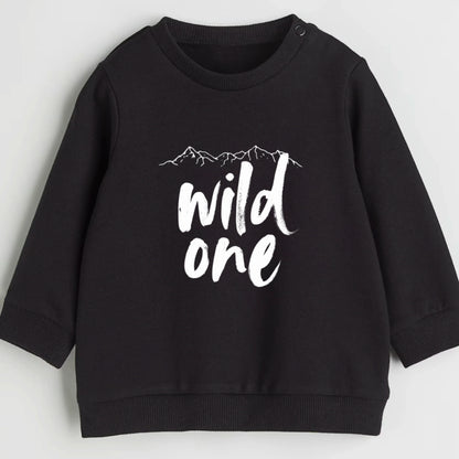 Wild one- Organic cotton infant and toddler sweatshirt - Summit and Nest