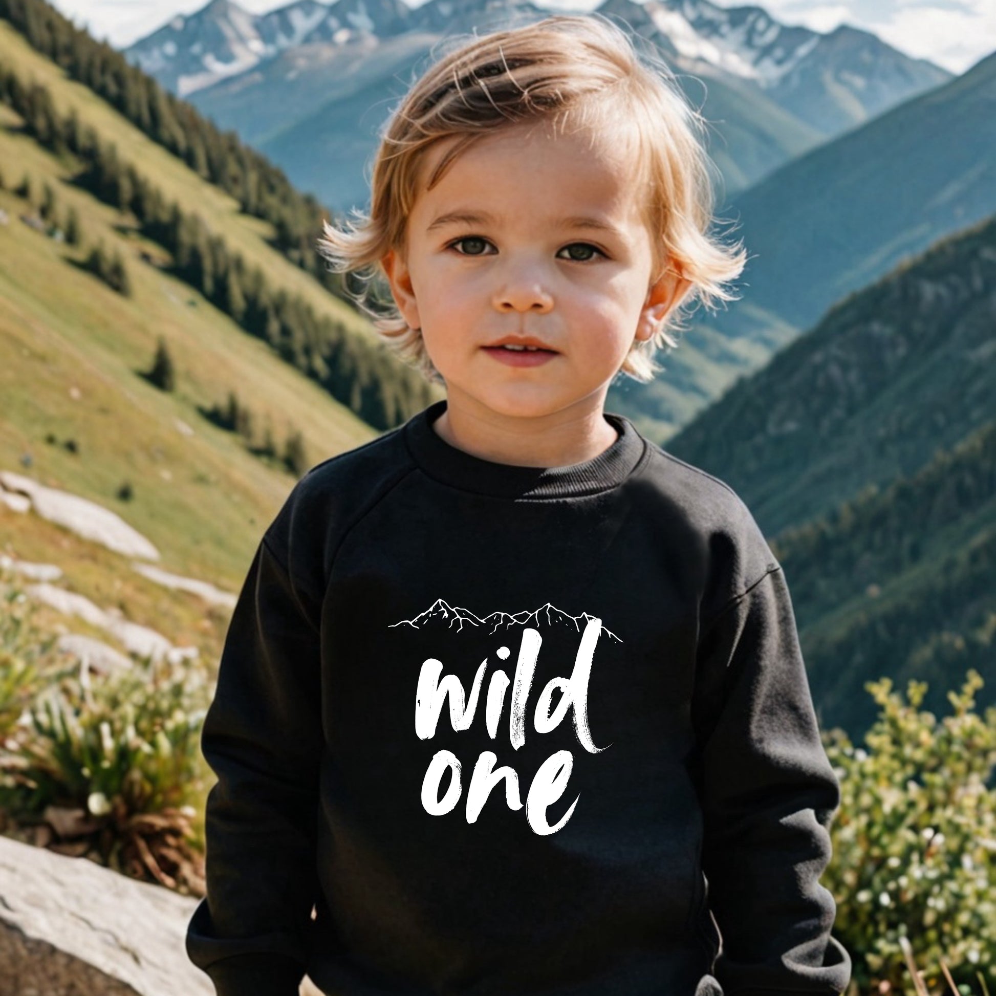 Wild one- Organic cotton infant and toddler sweatshirt - Summit and Nest