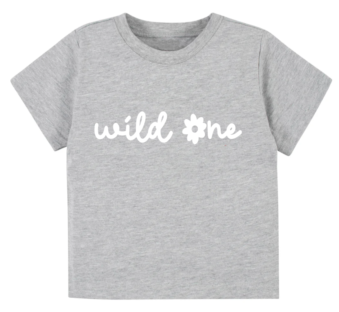 Wild One- Flower- Girl's shirt and infant bodysuit