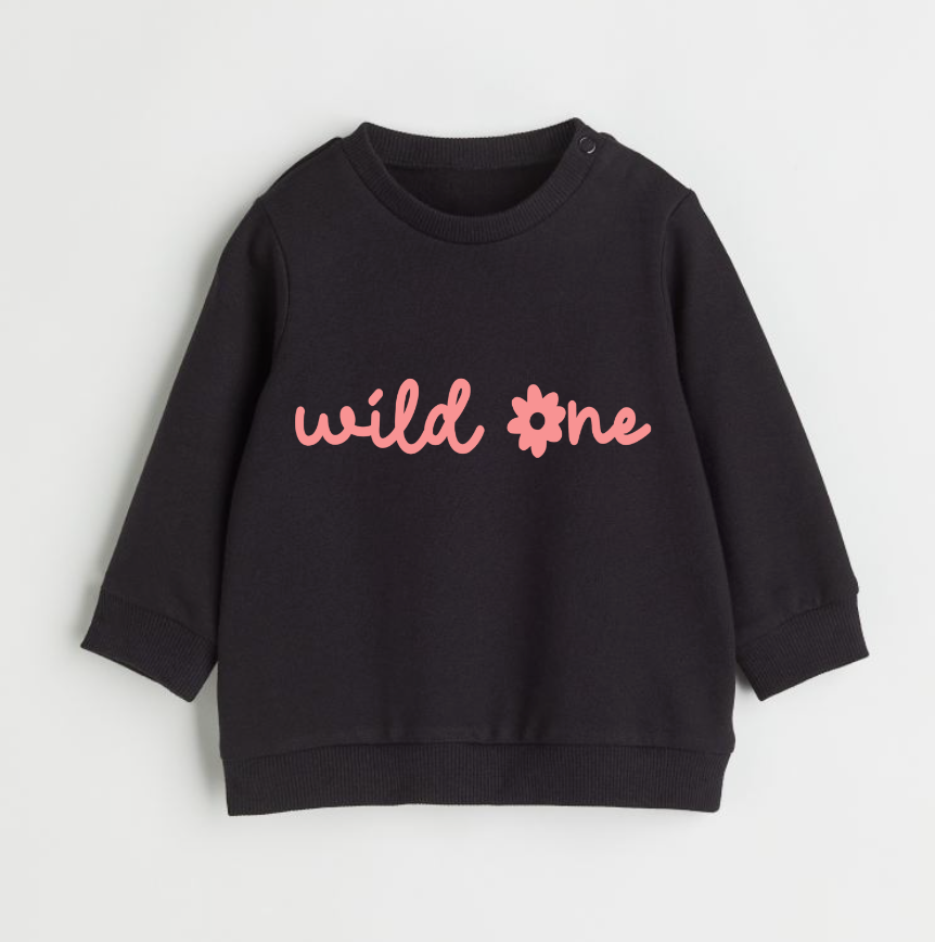 Wild One- Flower- Children's sweatshirt