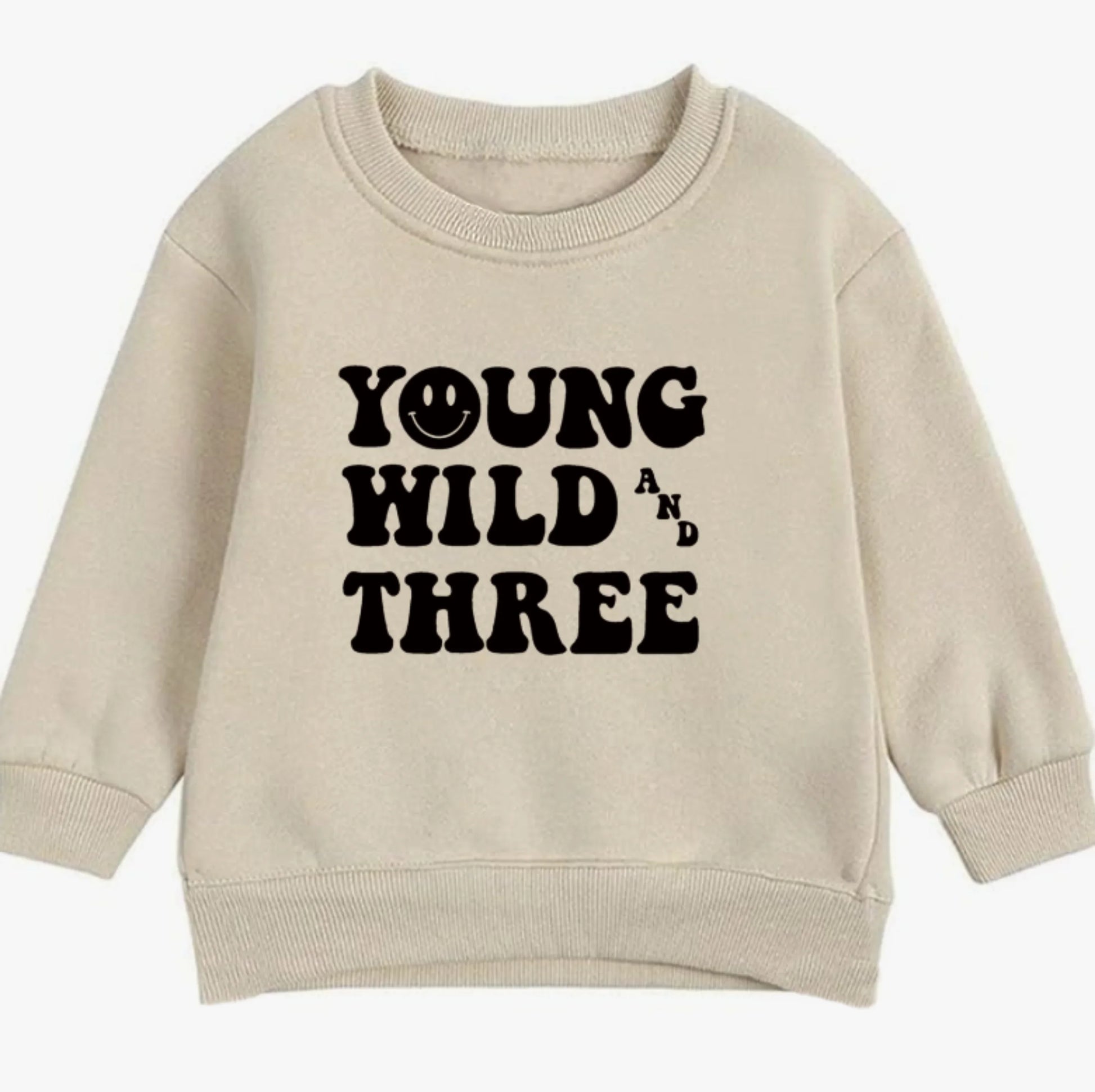 Young, wild, and three- Organic cotton toddler sweatshirt - Summit and Nest