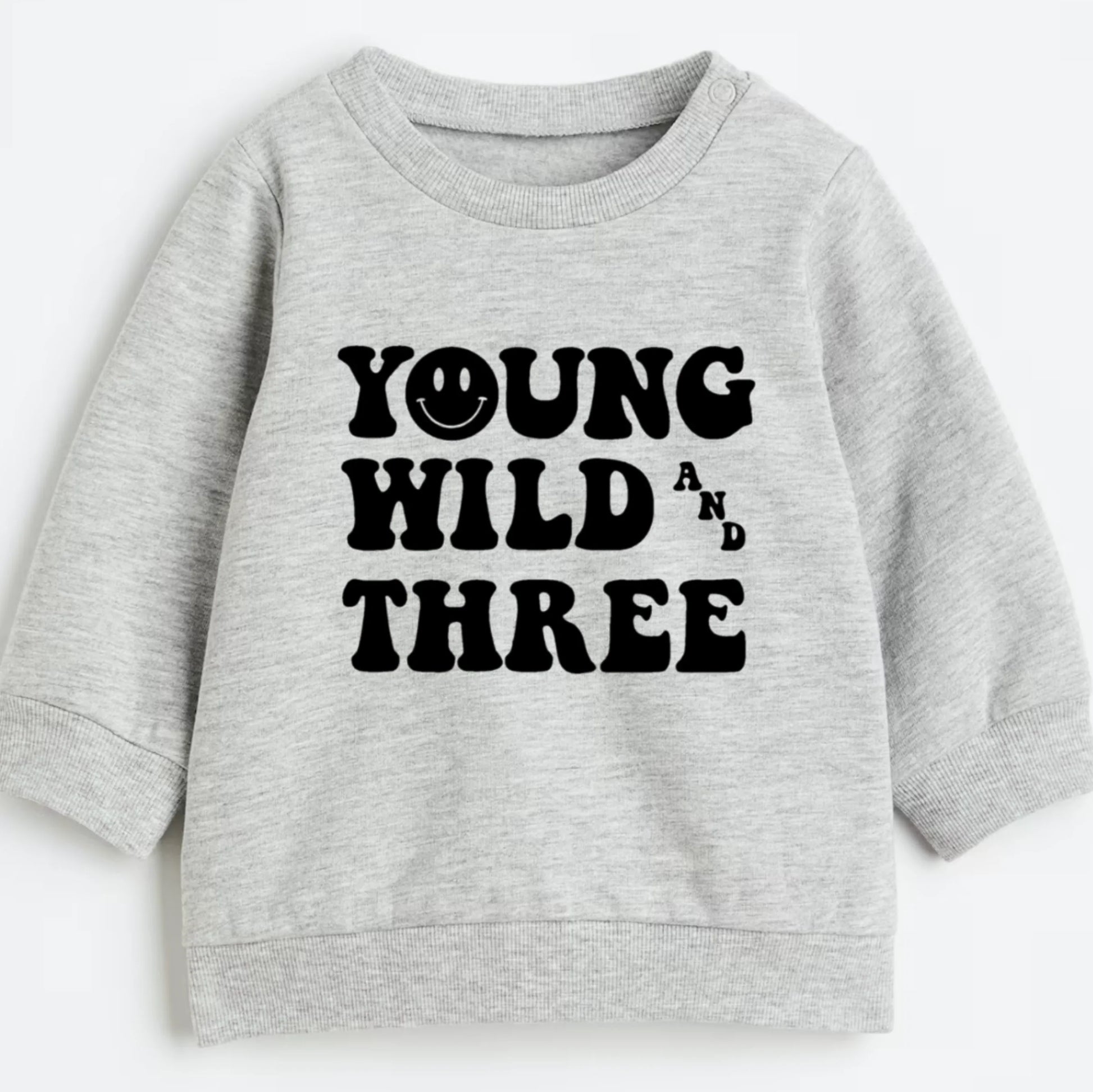 Young, wild, and three- Organic cotton toddler sweatshirt - Summit and Nest