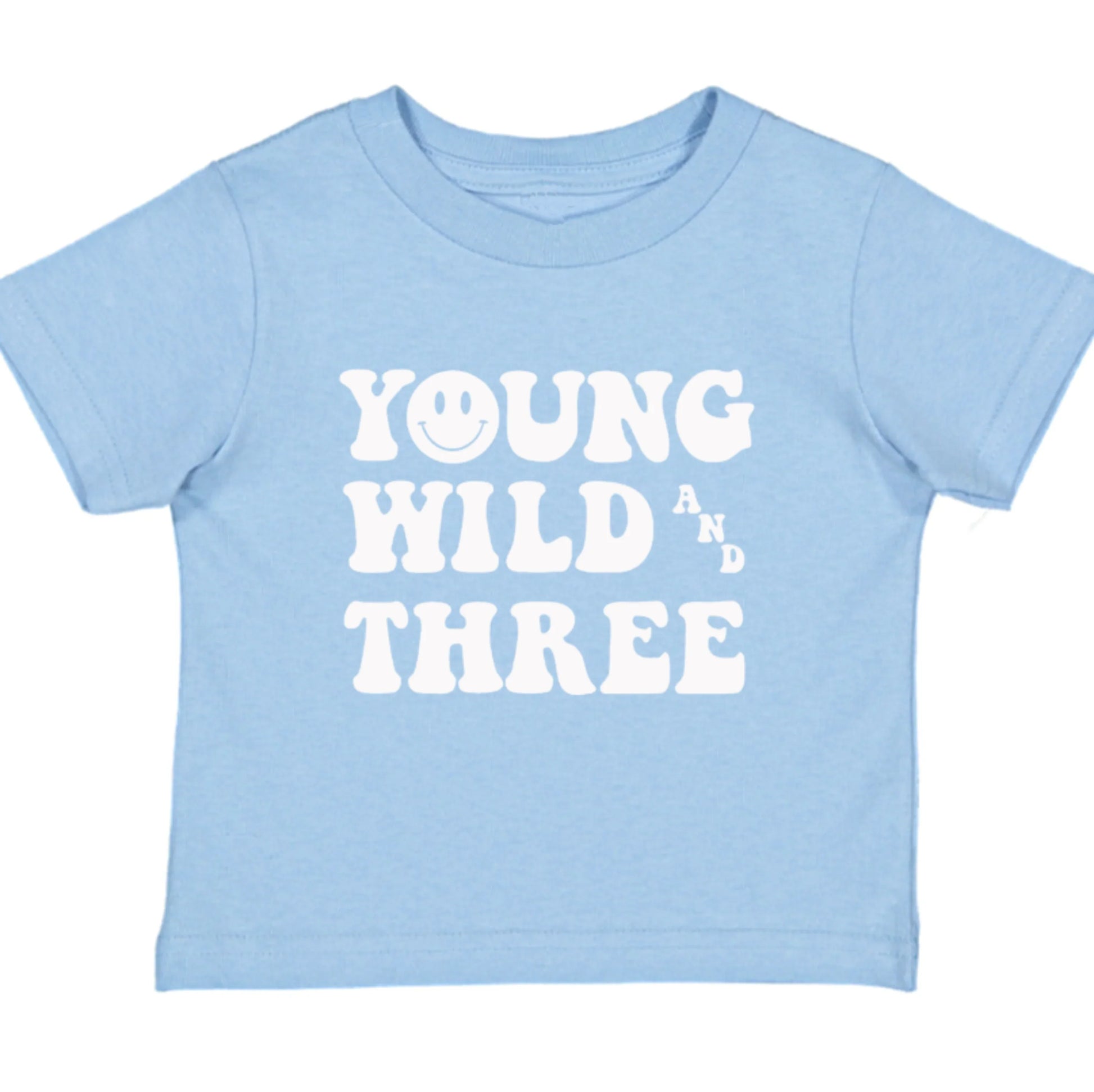 Young, wild, and three. Third birthday- Children's shirt - Summit and Nest