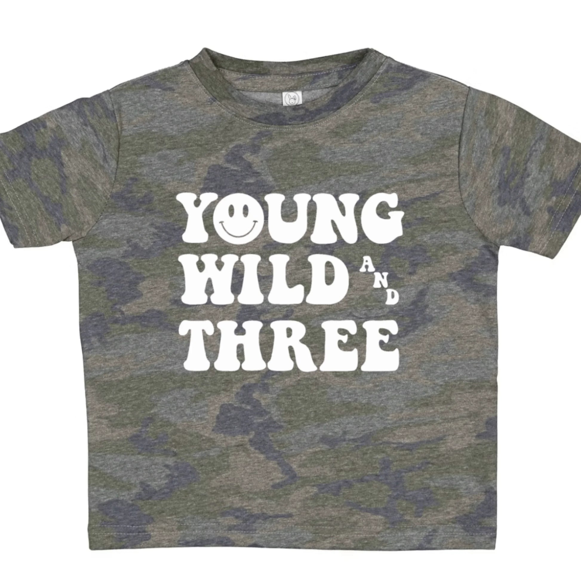 Young, wild, and three. Third birthday- Children's shirt - Summit and Nest