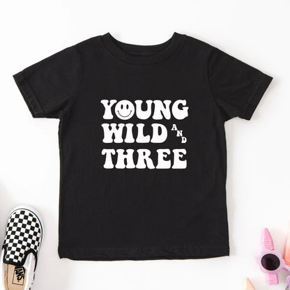 Young, wild, and three. Third birthday- Children's shirt - Summit and Nest