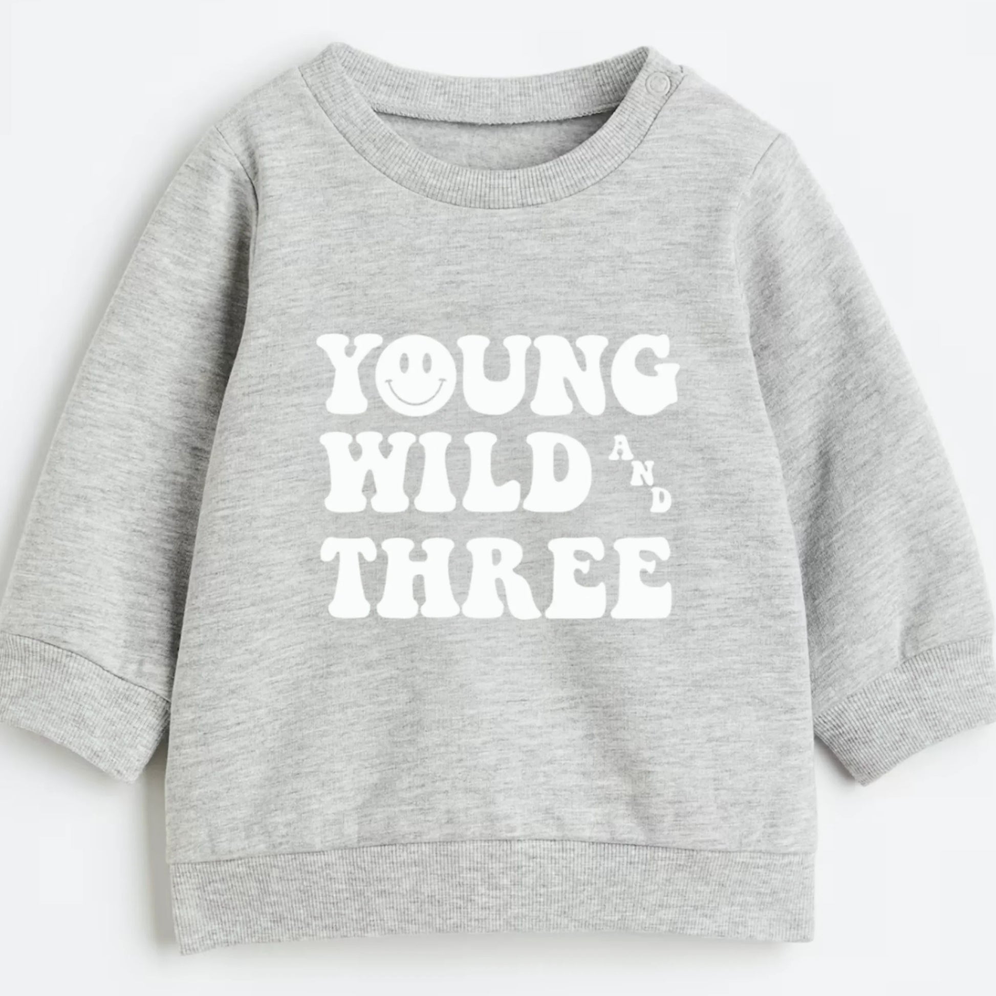 Young, wild, and three- Organic cotton toddler sweatshirt - Summit and Nest