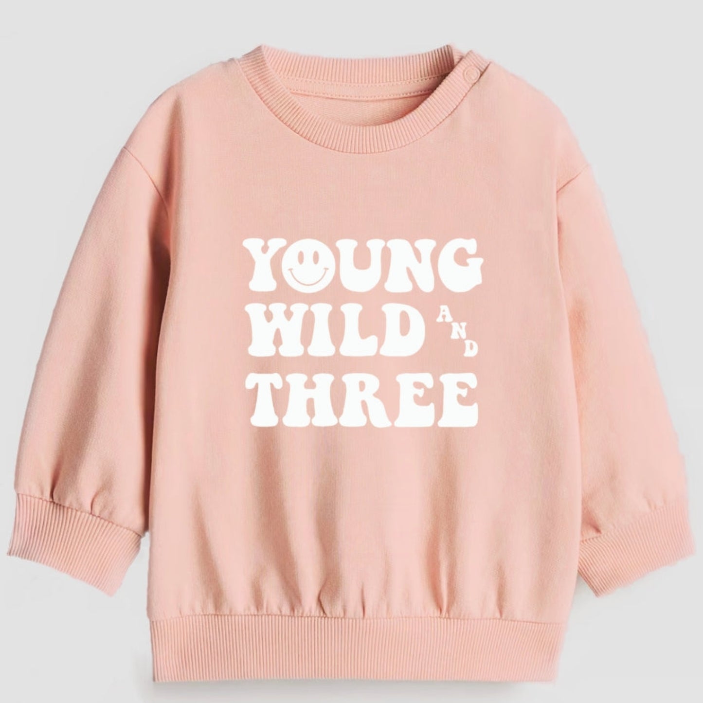 Young, wild, and three- Organic cotton toddler sweatshirt - Summit and Nest