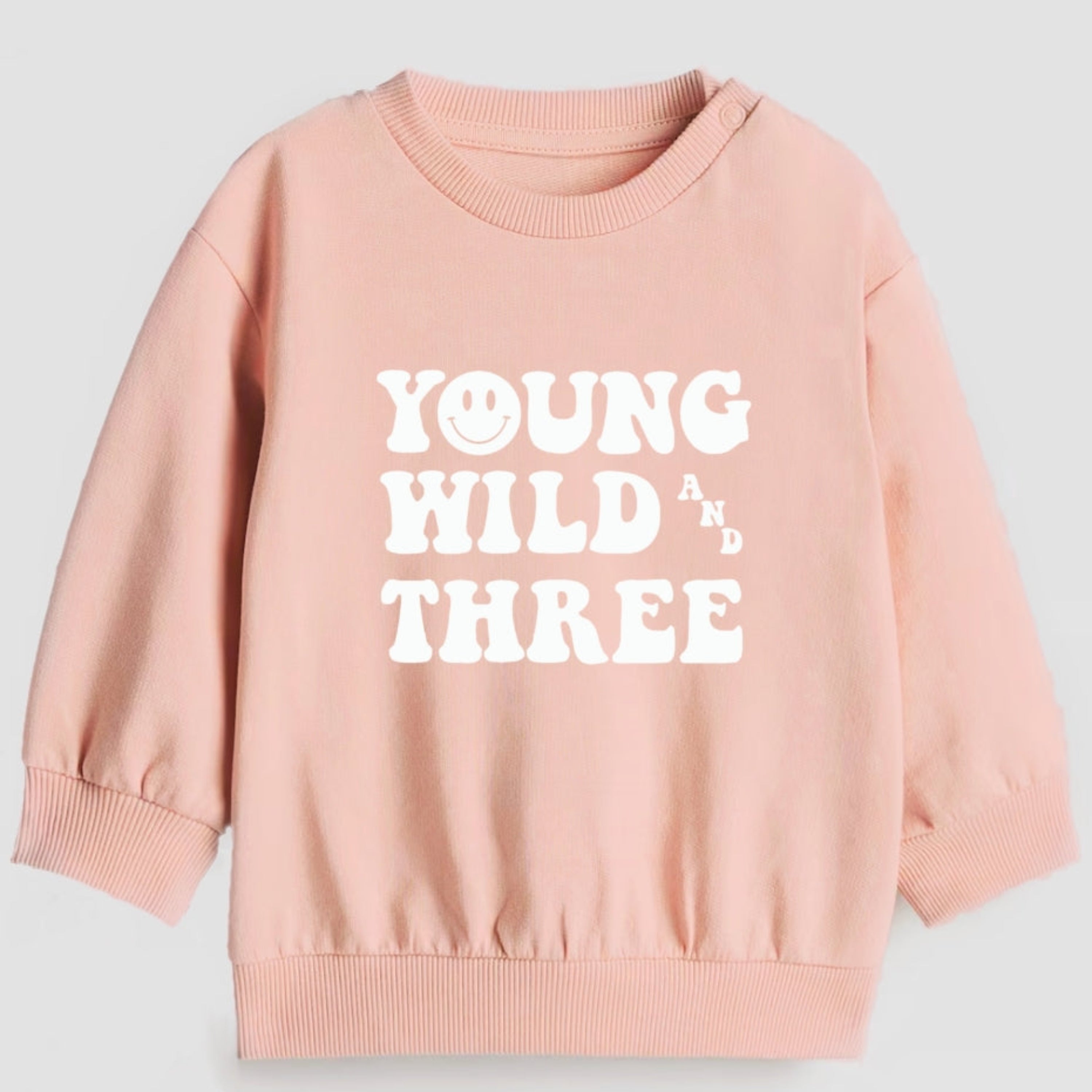 Young, wild, and three- Organic cotton toddler sweatshirt - Summit and Nest