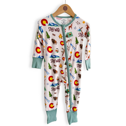 Wild Colorado- Bamboo convertible footie- Zippy pajamas - Summit and Nest